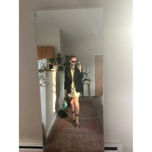 Saunders Yellow Oversized Mini Shirt Dress Size 4 Designer Women’s Casual Style - Picture 9 of 15